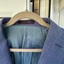 Zara Man Suits Collection Tailored Blue Textured Blazer Jacket Size EU 54 USA 44 Image 4
