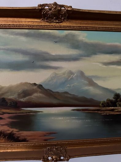 Large Original Oil Painting by Wendy Reeves (b. 1944) - Scottish Highland Landscape