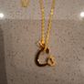 Sterling Silver gold toned necklace and letter C pendant Image 3