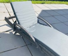 Rattan sun lounger