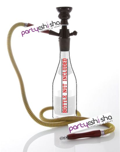 Portable Bottle Hookah Stem + Hose Shisha Pipe Bowl BOTTLE NOT INCLUDED