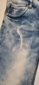 SIMPLY Chic Tie Dye denim jeans with diamante details Sz 40 L (Fit 10-12UK)