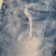 SIMPLY Chic Tie Dye denim jeans with diamante details Sz 40 L (Fit 10-12UK)
