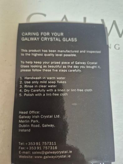 Galway crystal candle