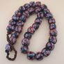 Venetian Style Floral Glass Bead Necklace Strands Antique Design Image 2