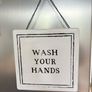 New 18cm x 18cm metal bathroom sign on chain x 1 Image 6