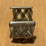 Vintage silver-toned wide woven open cuff bracelet Image 3