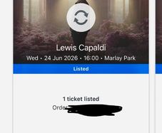Lewis Capaldi tickets x2