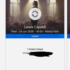Lewis Capaldi tickets x2