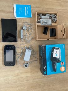 Modded Nintendo Wii U 32GB CIB Premium Pack with 128GB SD, Aroma, English Menu, Free Games and Retro Games NES SNES N64 PS1 SEGA Gameboy etc.