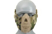 Airsoft - Half Face Skull Mask - Padded Multicam