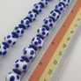 Antique Venetian Style White Blue Dotted Glass Beads Necklace Image 8