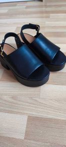 FitFlop Leather Heeled Back-Strap Platform Sandals