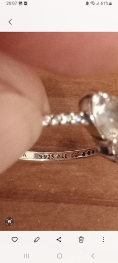 pandora sterling  silver hearts ring for sale