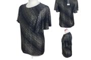 Brand New Dorothy Perkins navy blue and gold short sleeve party blouse top size 8 postage included