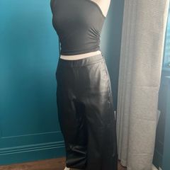 Gerry Weber black faux leather trouser. Size 12