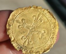 1498 French Louis XII Hammered Gold Ecu. Lovely coin.