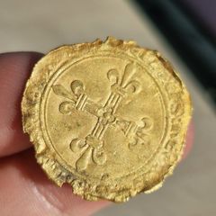 1498 French Louis XII Hammered Gold Ecu. Lovely coin.