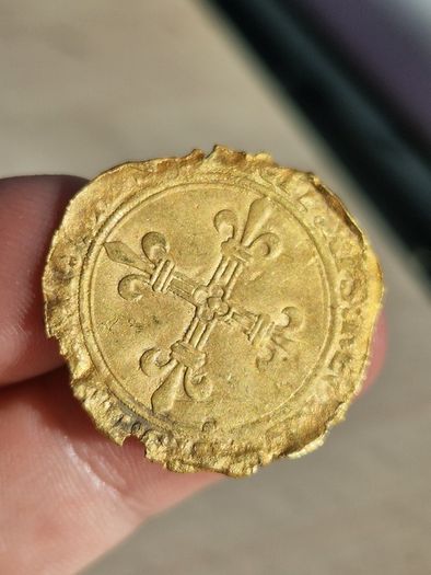 1498 French Louis XII Hammered Gold Ecu. Lovely coin.