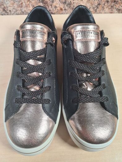 Womens Skechers Street Los Angeles Trainers Runners Black Rose Gold Size Uk 6.5 Eu 39.5  Hi Lite Metallic (AT2)