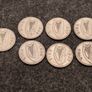 1940s Irish Sixpence SET 1942 Silver 1946 1947 1949 x2 Emergency Issue 7 Coins Image 4