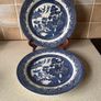 2 Churchill England 2 Dinner Willow plates 10.4" Image 2