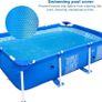 Rectangular pool cover, protective cover, swimming pool solar tarpaulins, bubble wrap, swimming pool insulation film, thicker and more durable, dust and leaf repellent, can be cut to size, blue Image 6