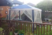 4 m Hexagonal blue Gazebo
