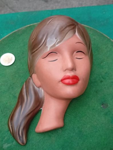 Vintage Ceramic Wall Mask