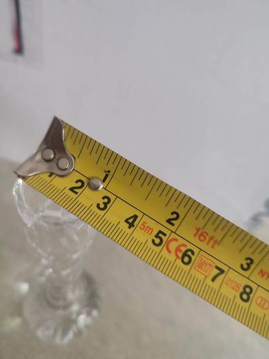 Vintage Crystal Bud Vase Diamond Cut 15.5cm Tall With Havey Base Work As Paper Wight.