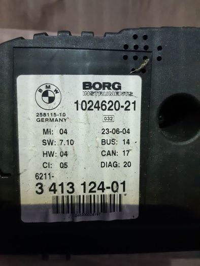 Bmw X3 E83 2004 Instrument Cluster Petrol