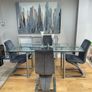 Extendable Glass Dining Table and 4 Chairs Image 2