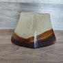 Vintage Triangular Glass Vase Brown 1950,s Hand Blown Image 8