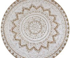Area Rug Braided Jute Printed 150 cm Round