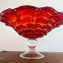 Vintage LE Smith Amberina Glass Compote Image 2
