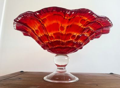 vintage art glass centre bowl