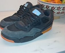 Nike Air Jordon 'Flight' 4RM black and starfish- Low profile Air Jordan's mens uk 9