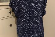 Navy top polka dots
