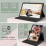 For Samsung Galaxy Tab A8 10.5 2021 Tablet Case 360 Rotating PU Leather Cover - Black Image 2