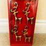 4 x Brass Reindeer Place name holders Image 2