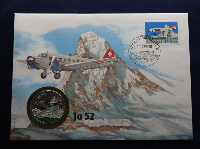 Congo Republic Junkers JU-52 Aircraft 100 Francs 1995