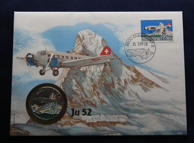 Congo Republic Junkers JU-52 Aircraft 100 Francs 1995