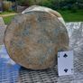 Mexican v heavy stone candle holder, circle of friends, D18 Image 6