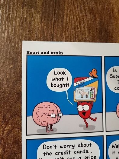 Heart and Brain 7"x10" Art Print