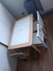 IKEA kids flisat table inc 3 chairs 2 containers