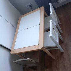 IKEA kids flisat table inc 3 chairs 2 containers