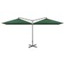 Double Parasol with Steel Pole Green 600x300 cm Image 2