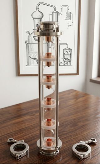 distilling column 5 floor for 64mm od triclamps
