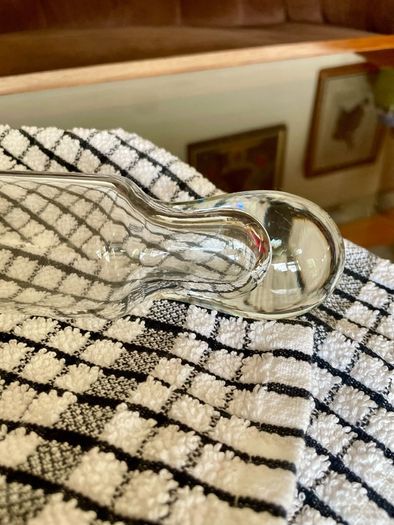 Vintage Closed Hollow Glass Pastry Rolling Pin 1920s to 1950s