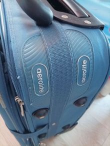Aerolite blue cabin suitcase